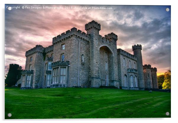 Bodelwyddan Castle Acrylic by Derrick Fox Lomax