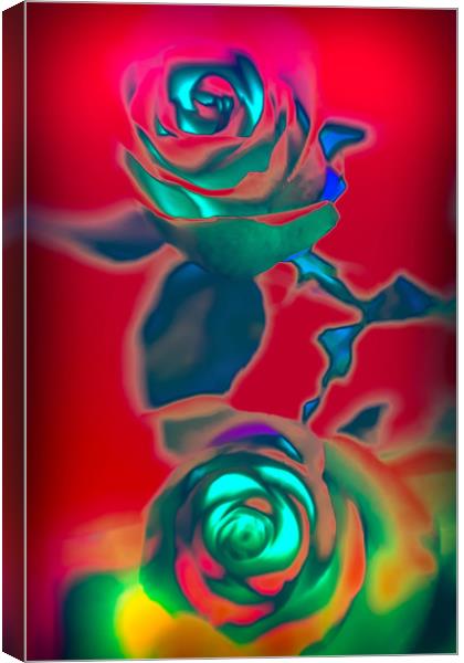 Neon roses Canvas Print by Larisa Siverina