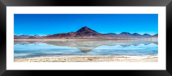 Mirror lake panoramic Framed Mounted Print by Claire Turner