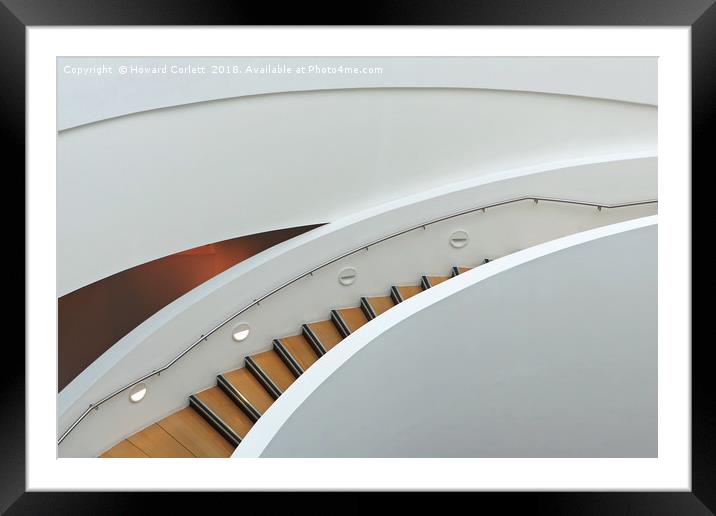 Staircase abstract Framed Mounted Print by Howard Corlett