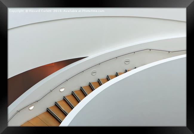 Staircase abstract Framed Print by Howard Corlett