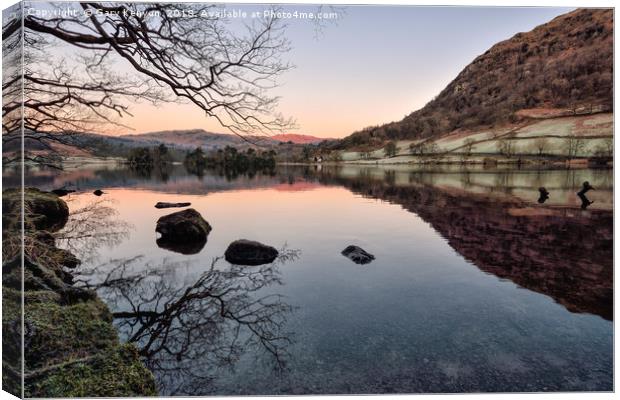 Sunsrise At Rydalwater Canvas Print by Gary Kenyon