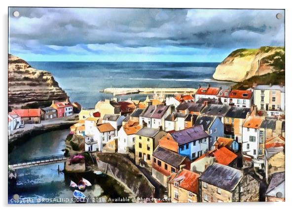 "Staithes" Acrylic by ROS RIDLEY