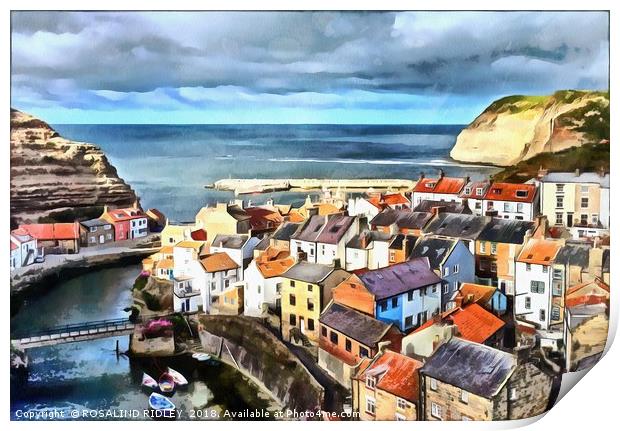 "Staithes" Print by ROS RIDLEY