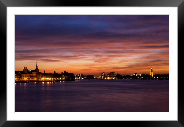 Dordrecht after sunset Framed Mounted Print by John Stuij