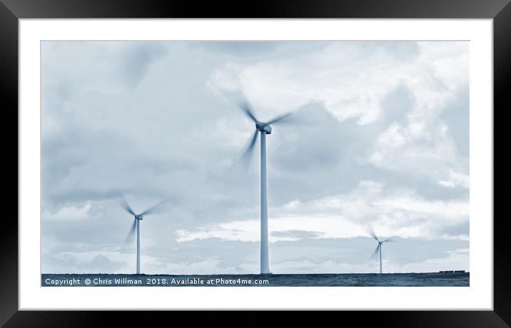 Wind Turbines Framed Mounted Print by Chris Willman