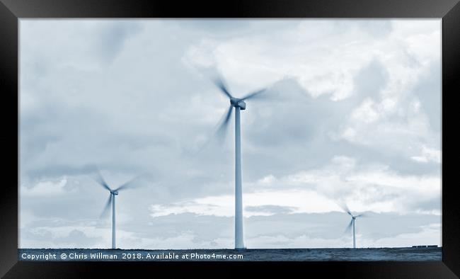 Wind Turbines Framed Print by Chris Willman