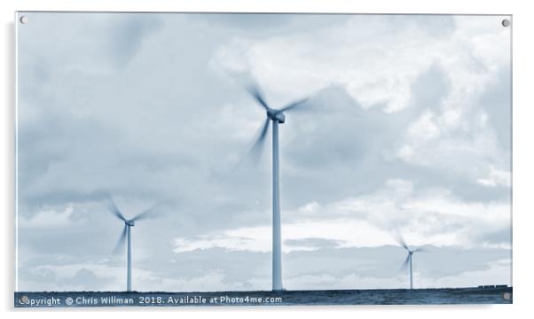 Wind Turbines Acrylic by Chris Willman