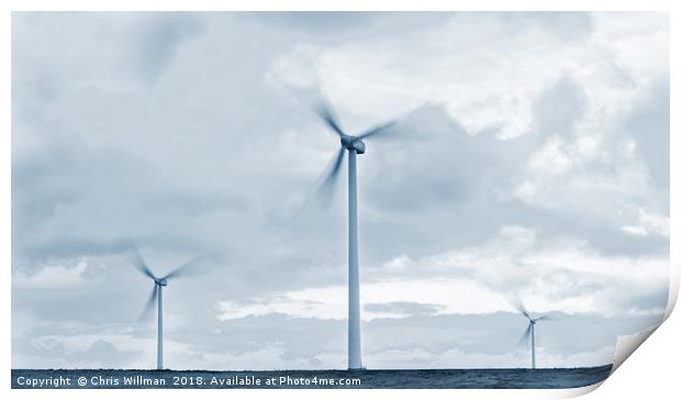 Wind Turbines Print by Chris Willman