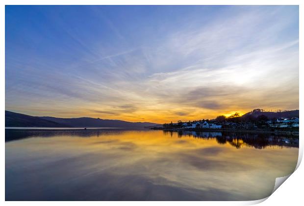 Winter Sun on Loch Fyne Print by Rich Fotografi 