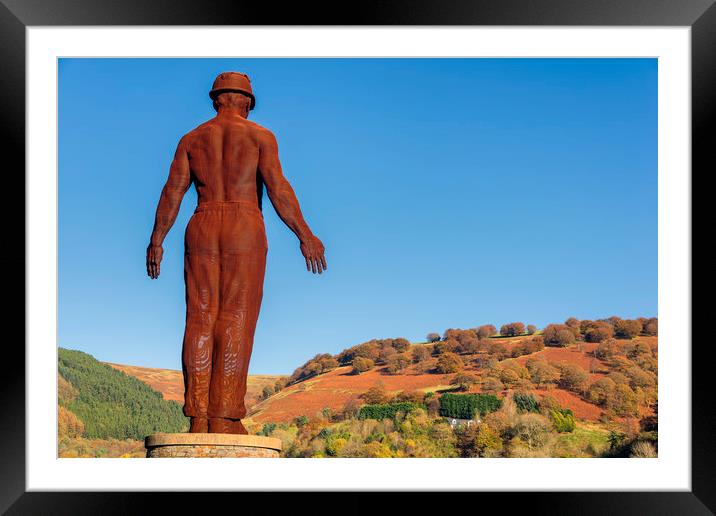 Guardian of Six Bells Mining Memorial   Framed Mounted Print by Dean Merry
