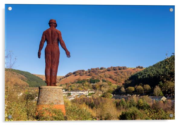 Guardian of Six Bells Mining Memorial   Acrylic by Dean Merry
