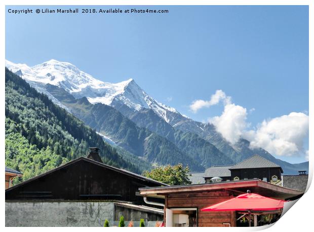 French Alps . Chamonix. Print by Lilian Marshall