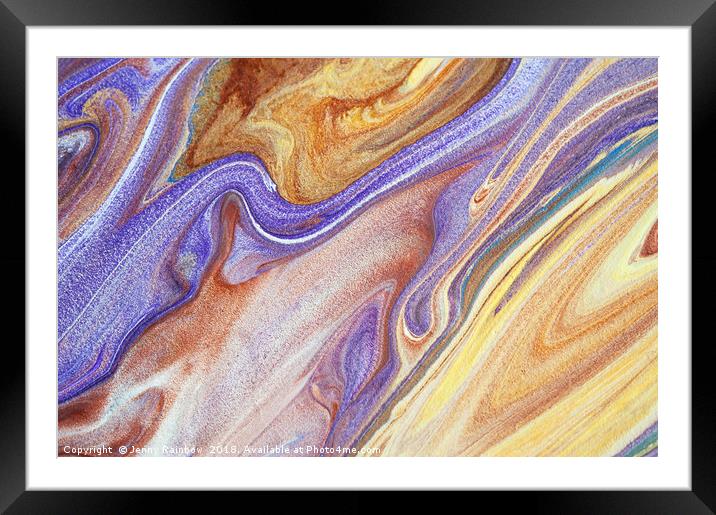 The Waves Come and Go Framed Mounted Print by Jenny Rainbow