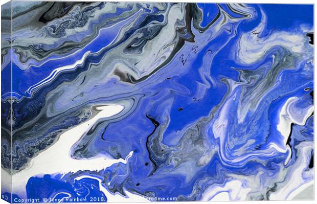 The Rivers Of Babylon Fragment. 2. Abstract Fluid  Canvas Print by Jenny Rainbow