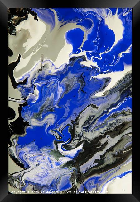 The Rivers of Babylon. Abstract Fragment Framed Print by Jenny Rainbow