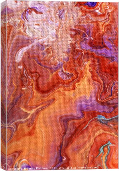 Persian Spring Burst. Fluid Acrylic Painting Canvas Print by Jenny Rainbow