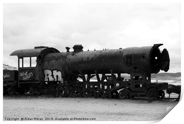 Old Train, Uyuni, Bolivia   Print by Aidan Moran