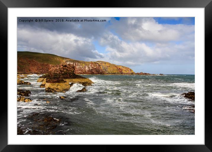 St Abbs Head Coastline Framed Mounted Print by Bill Spiers