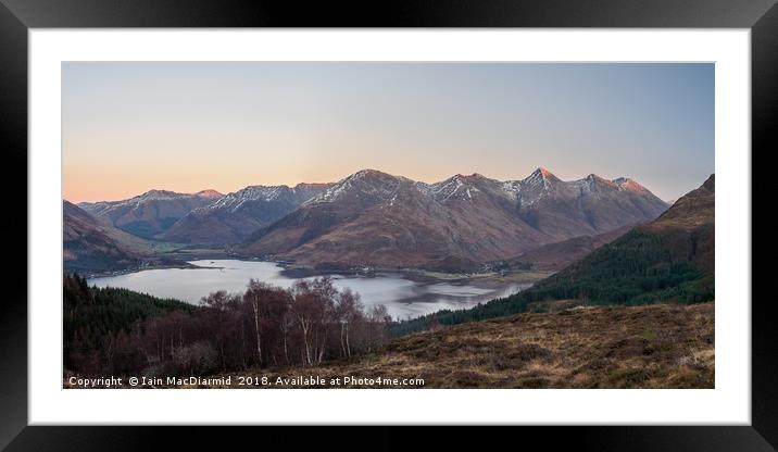 Five Sisters Sunset light Framed Mounted Print by Iain MacDiarmid