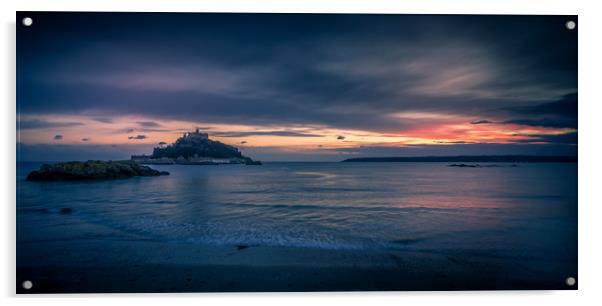 st michaels mount at sunset Acrylic by craig parkes