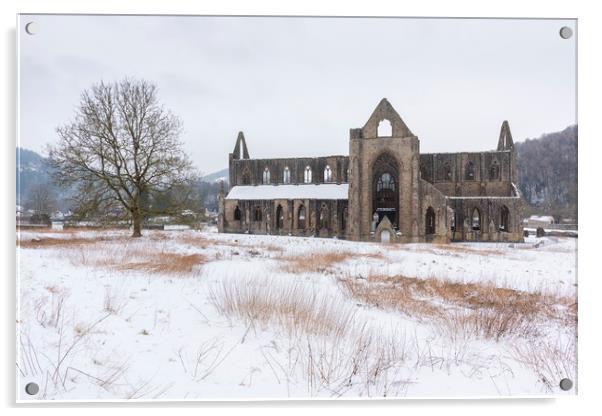 Tintern Abbey is the snow Acrylic by Dean Merry