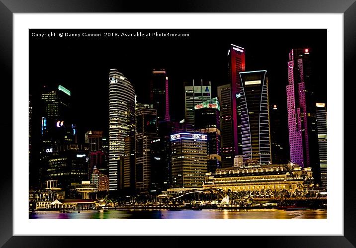 Singapore Skyline Framed Mounted Print by Danny Cannon