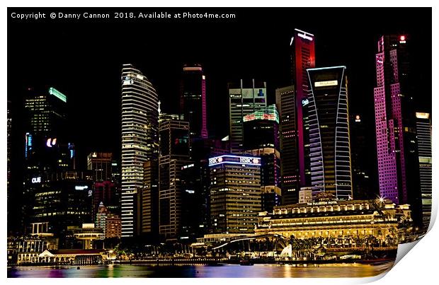 Singapore Skyline Print by Danny Cannon