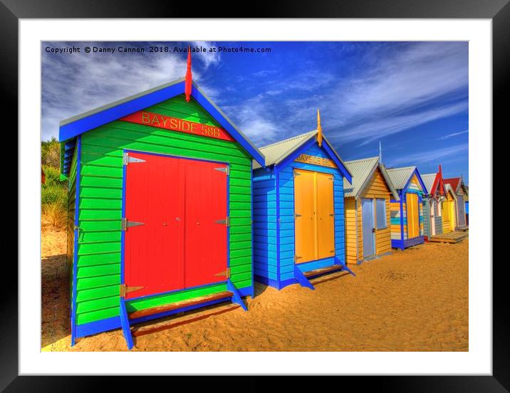Beach Huts Framed Mounted Print by Danny Cannon
