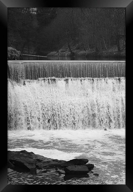 Roach Bridge Waterfall Framed Print by Peter Elliott 