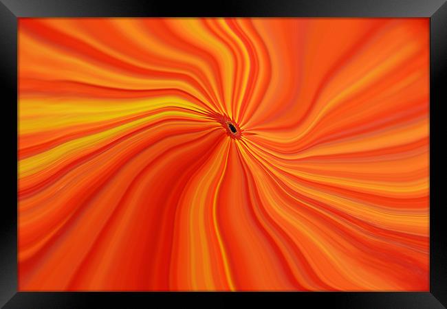 Orange Abstract Framed Print by Donna Collett