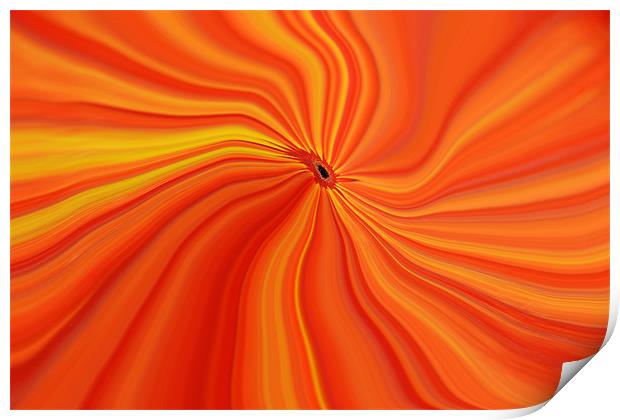 Orange Abstract Print by Donna Collett