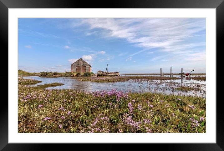 A peaceful Summer day at Thornham in Summer Framed Mounted Print by Gary Pearson