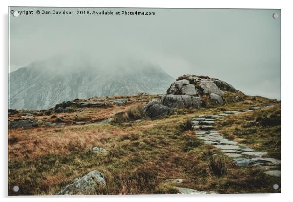 Hike Snowdonia Acrylic by Dan Davidson