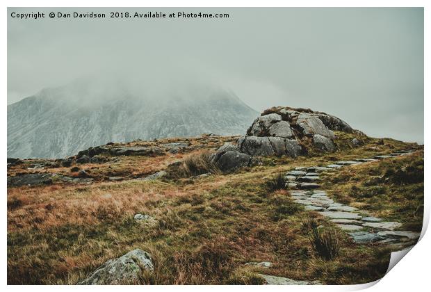Hike Snowdonia Print by Dan Davidson