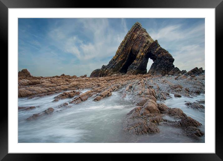Blackchurch Rock -  north Devon Framed Mounted Print by Eddie John