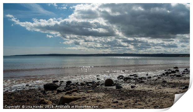 Filey Bay, North Yorkshire - 1 Print by Lisa Hands