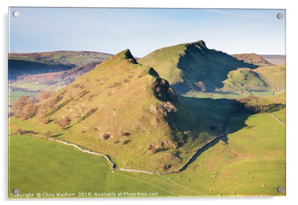 Chrome Hill and Parkhouse Hill - Peak District Acrylic by Chris Warham