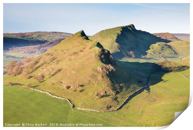 Chrome Hill and Parkhouse Hill - Peak District Print by Chris Warham