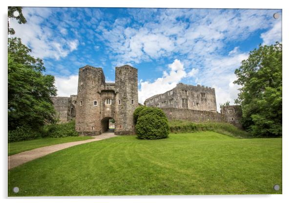 Berry Pomeroy Castle Acrylic by David Hare