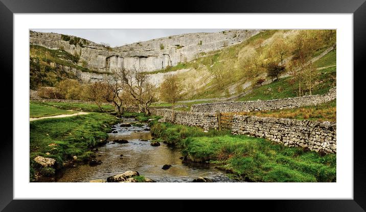 Malham Cove Framed Mounted Print by Diana Mower