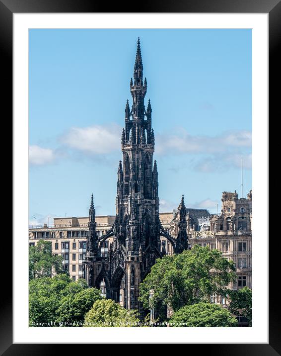 Edinburgh landmark Framed Mounted Print by Paul Nicholas