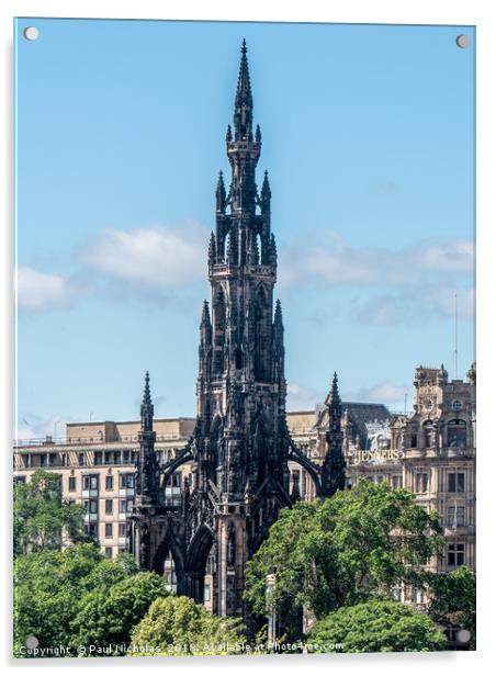 Edinburgh landmark Acrylic by Paul Nicholas