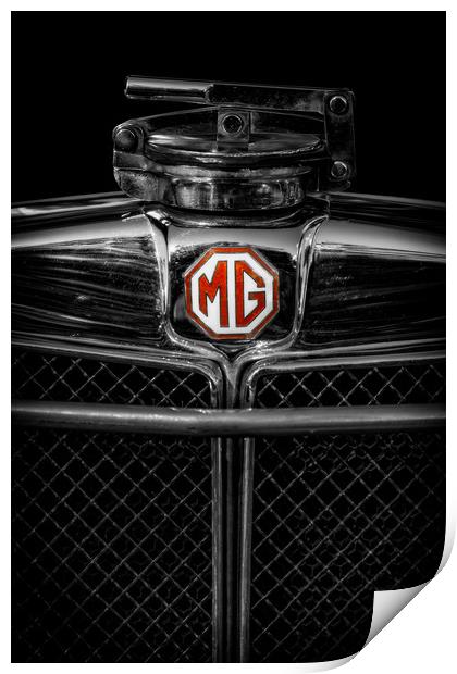 MG Grill Badge Print by Adrian Evans