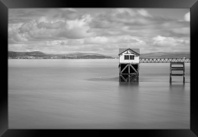 The old lifeboat house on Mumbles pier. Framed Print by Bryn Morgan