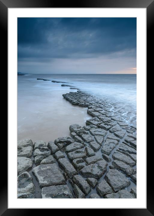 Lilstock Pavement Framed Mounted Print by Bob Small