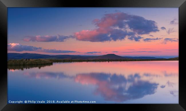 Keepers Pond Tranquil Sunset. Framed Print by Philip Veale