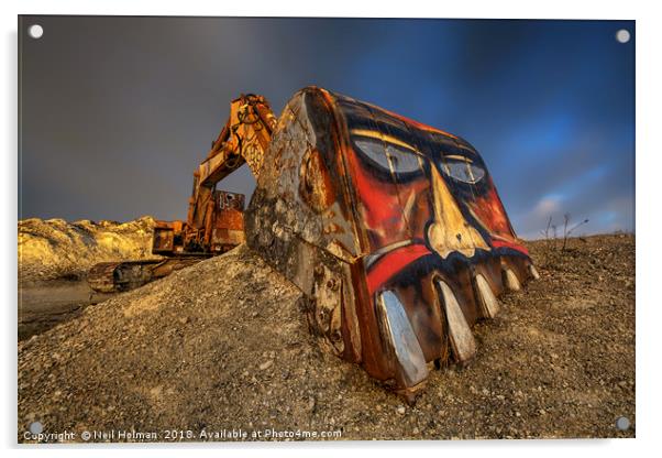 Lime Quarry Digger Acrylic by Neil Holman