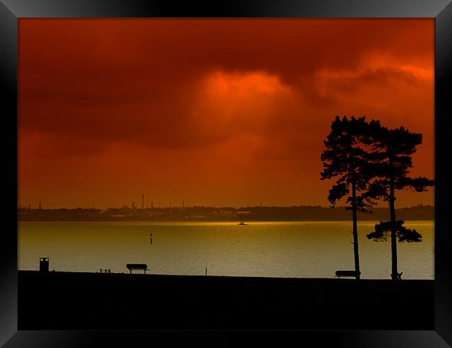 Orange Skies Framed Print by Louise Godwin