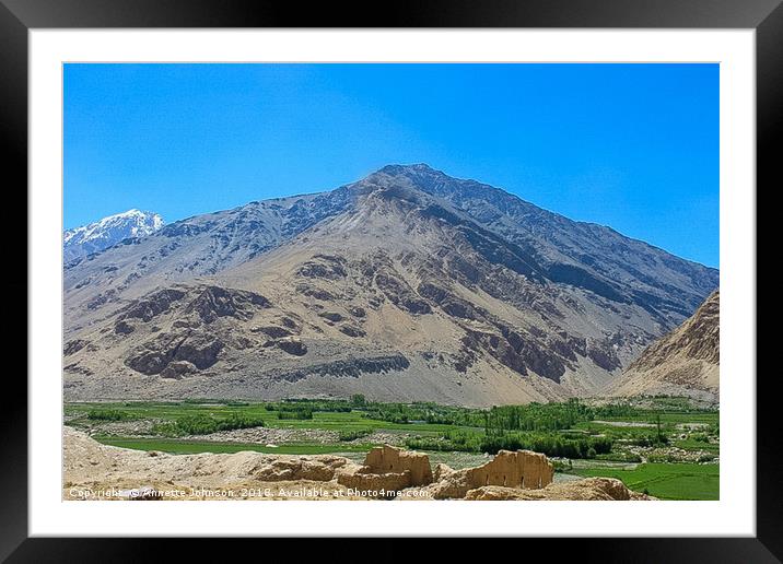 Pamir Mountains in the Wakhan Valley #4 Framed Mounted Print by Annette Johnson